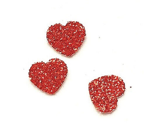 Dollhouse miniature hearts, approximately 50
