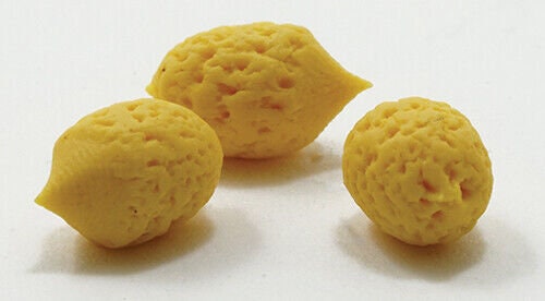 Dollhouse miniature set of 3 lemons