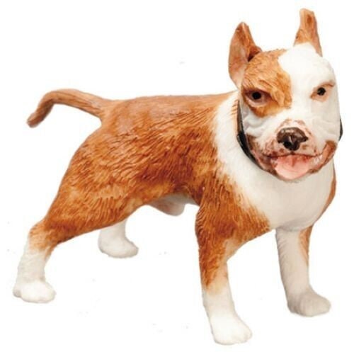 Dollhouse miniature standing boxer, russet brown