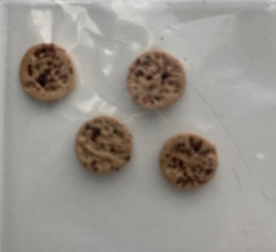 Dollhouse miniature 4 chocolate chip cookies by falcon miniatures