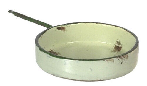 Dollhouse miniature large beige skillet