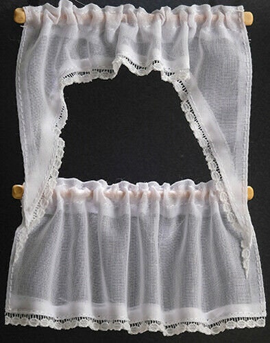 Dollhouse miniature white demi cape