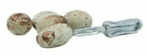 Dollhouse miniature potatoes with potato peeler