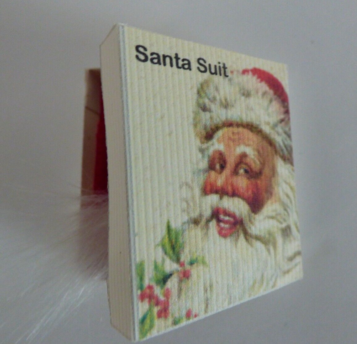 Handcrafted santa suit box by taylor jade - dollhouse miniature