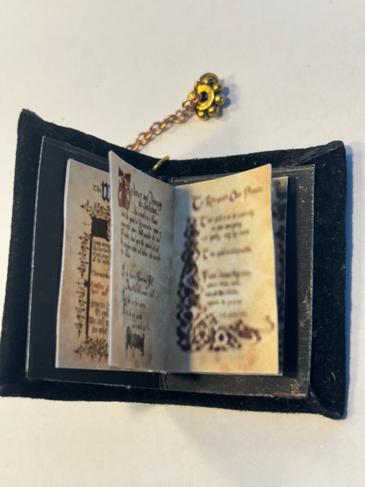 Dollhouse miniature eye book with real pages handcrafted by taylor jade