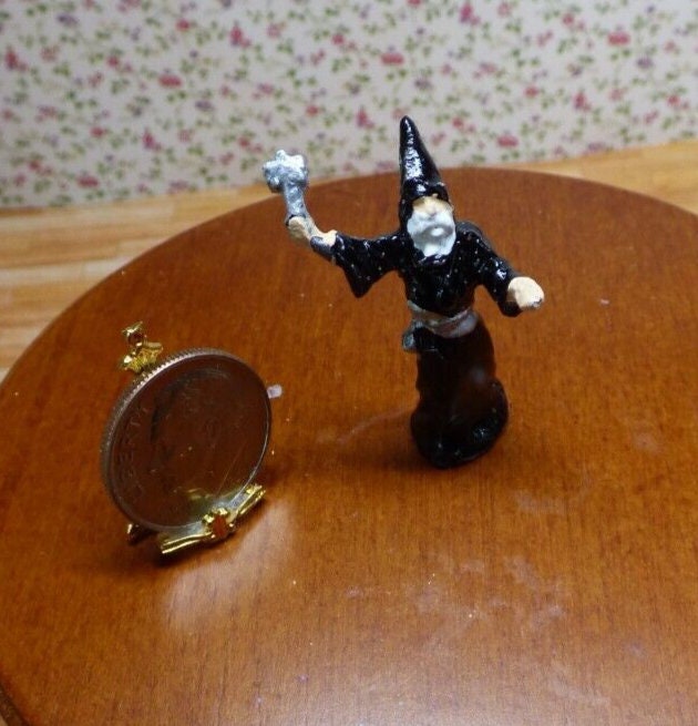 Dollhouse miniature wizard figure handcrafted by taylor jade