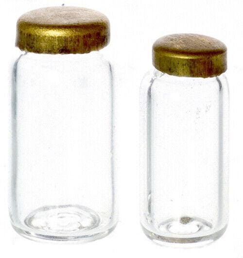 Dollhouse miniature set of glass jars by falcon miniatures
