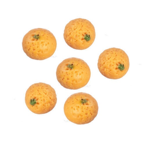 Dollhouse miniature set of 6 oranges