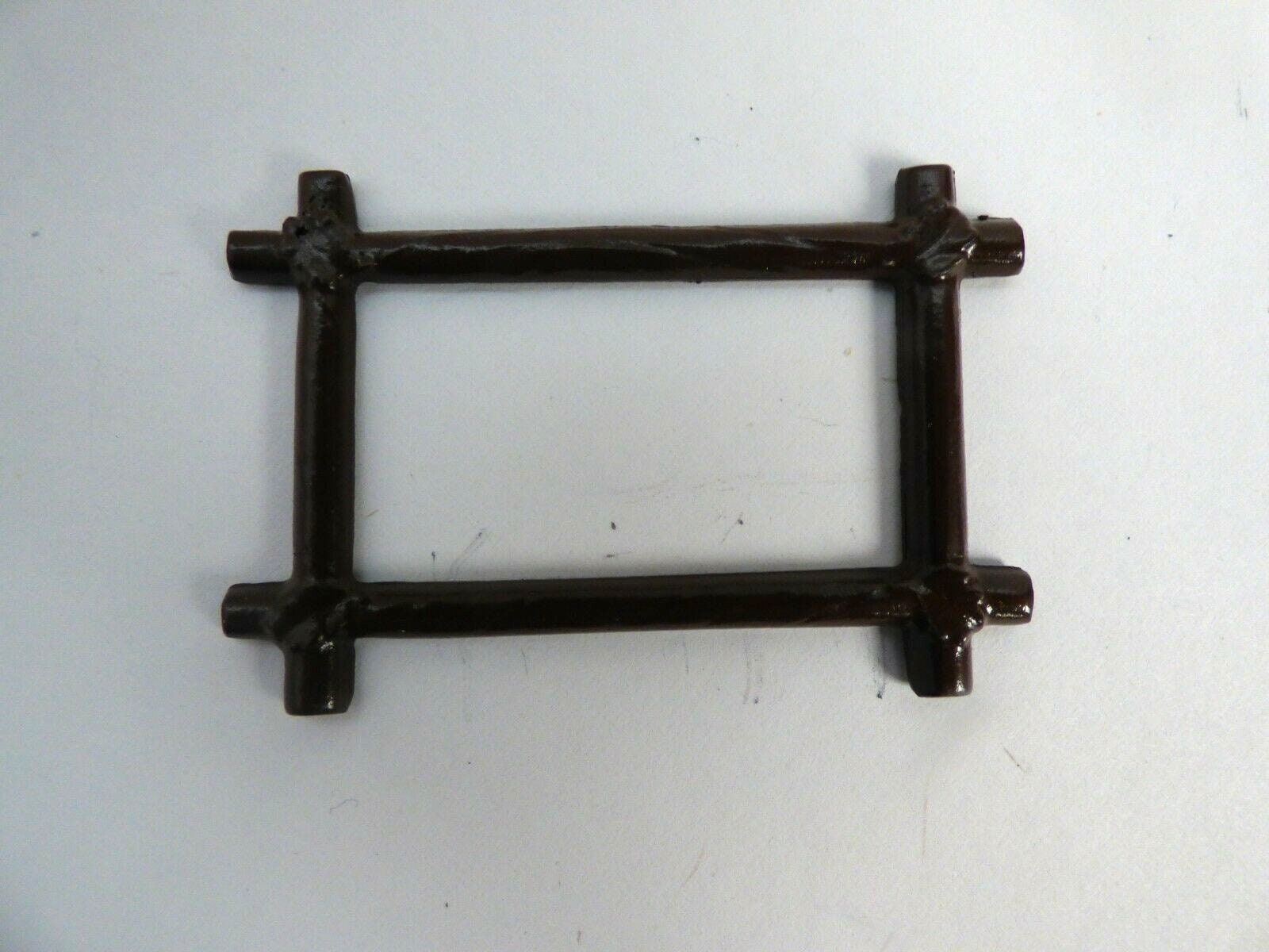 Dollhouse miniature log picture frame, brown