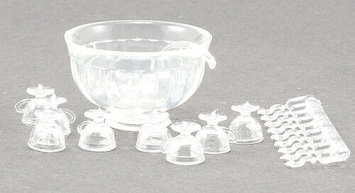 Dollhouse miniature crystal punch set by chrysnbon