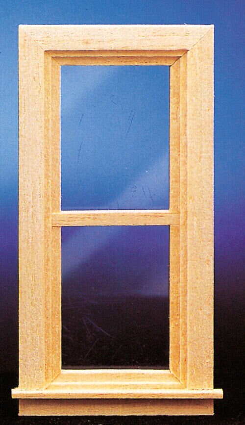 Dollhouse miniature traditional nonworking single window  1:24 scale