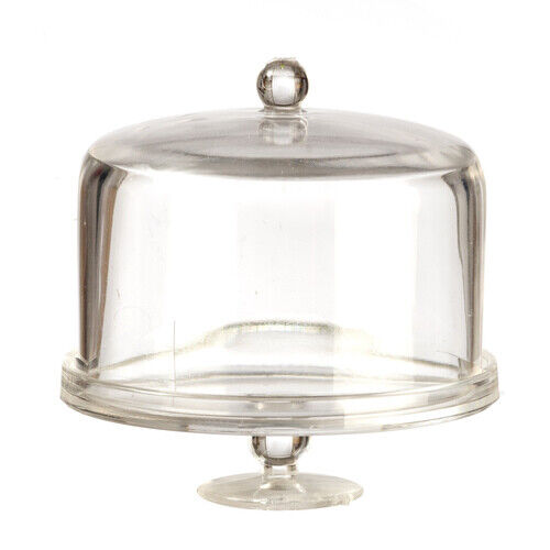 Dollhouse Miniature Covered Cake Dish Cylindrical