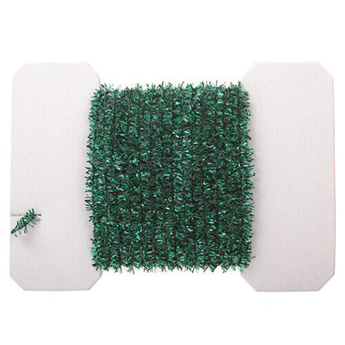 Dollhouse Miniature Green Tinsel Garland, 2 Yds