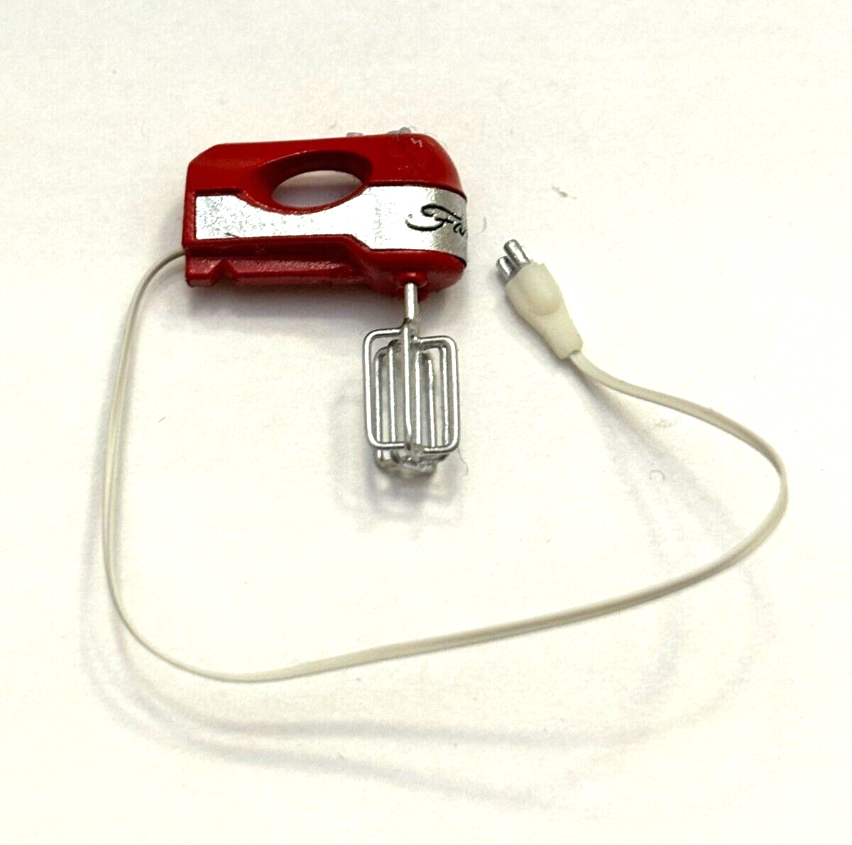 Dollhouse Miniature Handcrafted Red Hand Mixer IGMA Artisan