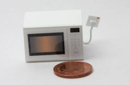 Dollhouse Miniature White Microwave by Delph Miniatures