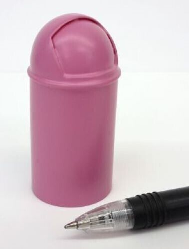 Dollhouse Miniature Bright Pink Bullet Trash Bin by Delph Miniatures