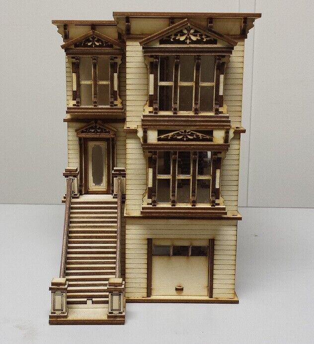 Lisa Painted Lady San Francisco Garage/French Door  1:48 Scale Dollhouse Kit