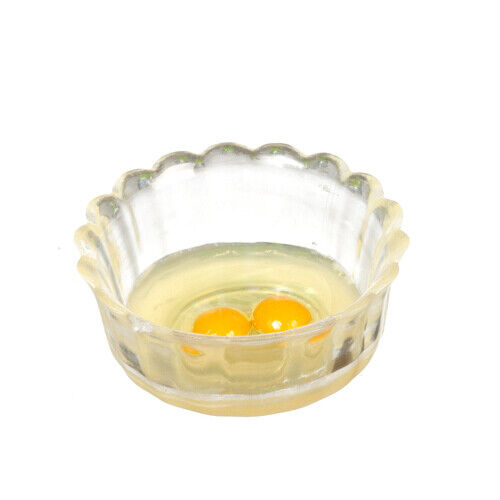 Dollhouse Miniature Bowl with Raw Eggs