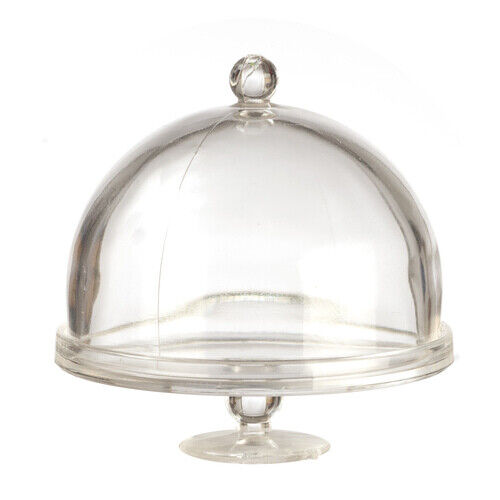 Dollhouse Miniature Covered Cake Dish Round