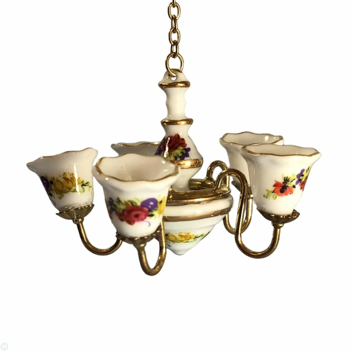Reutter Porcelain Dollhouse Miniature Non-Working Porcelain Chandelier RP18900