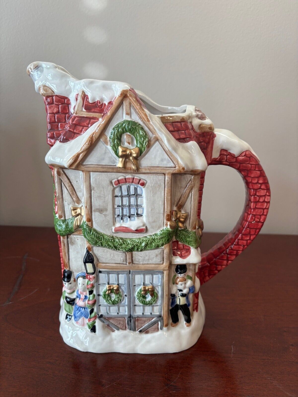 Vintage  Fitz & Floyd 1988 A Dickens Christmas Pitcher