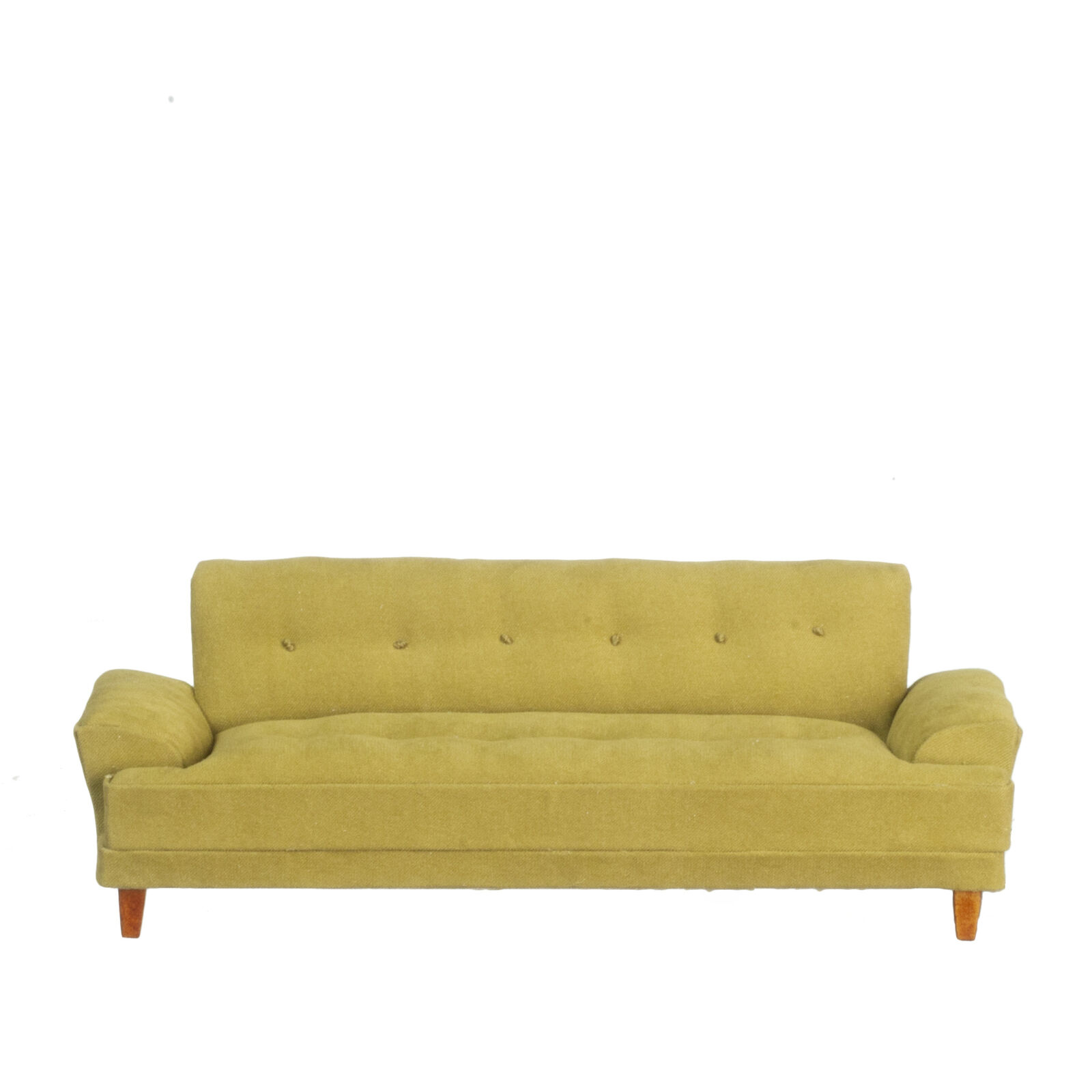 NEW From JBM - Dollhouse Miniature Mid Century Settee in Walnut