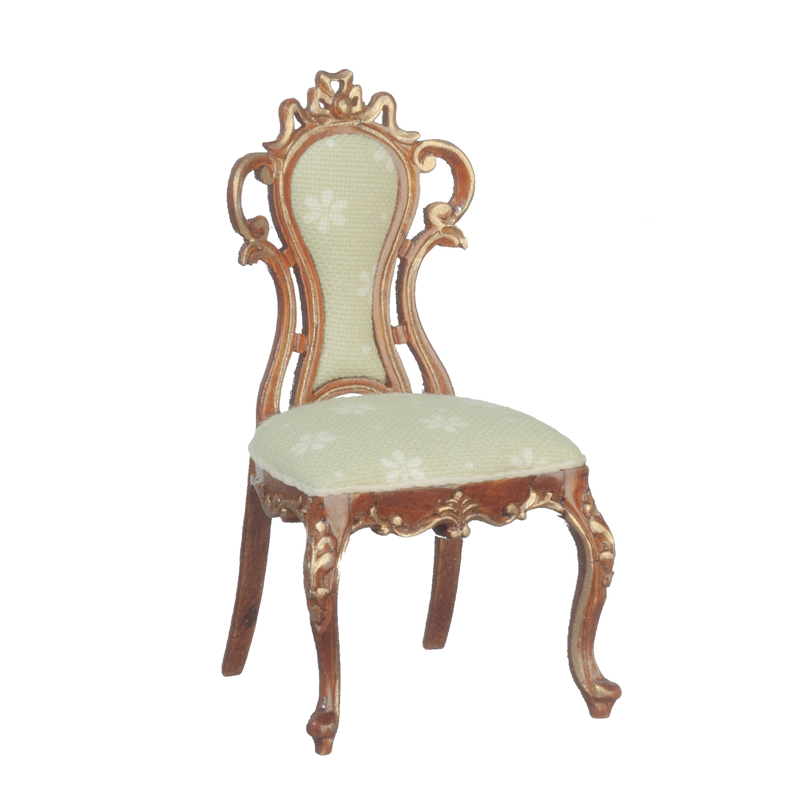 Dollhouse Miniature JBM American Late Victorian Chair in Green