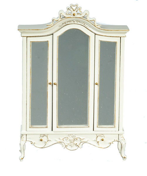 Dollhouse Miniature JBM American Late Victorian Wardrobe in White