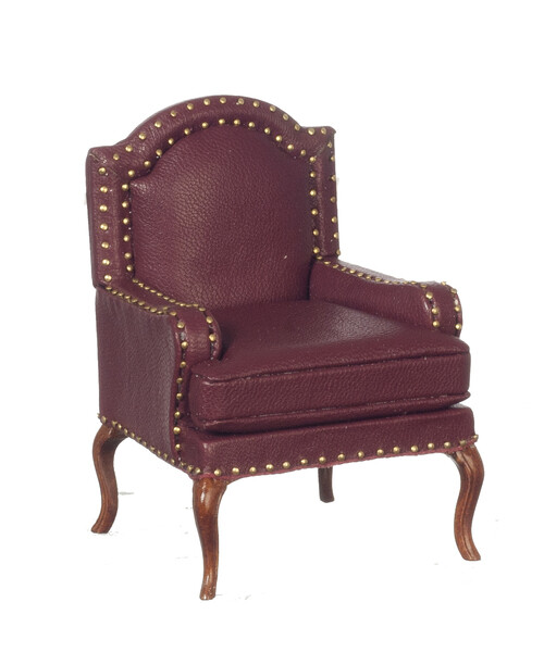 Dollhouse Miniature JBM Upholstered Armchair in Red