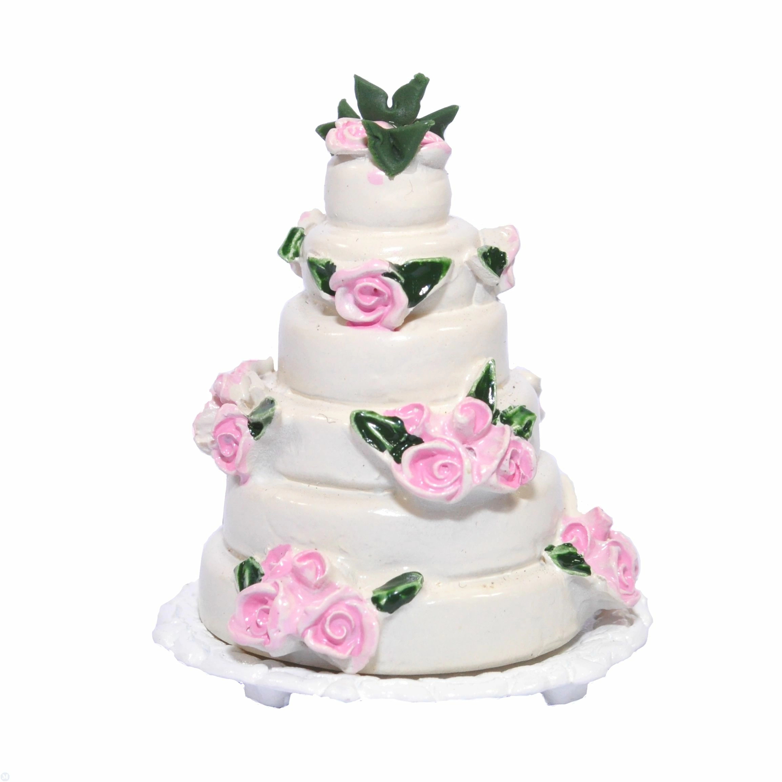 Dollhouse Miniature Decorative Wedding With Pink Roses