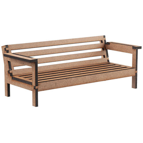 Dollhouse Miniature Outdoor Bench Kit by Houseworks