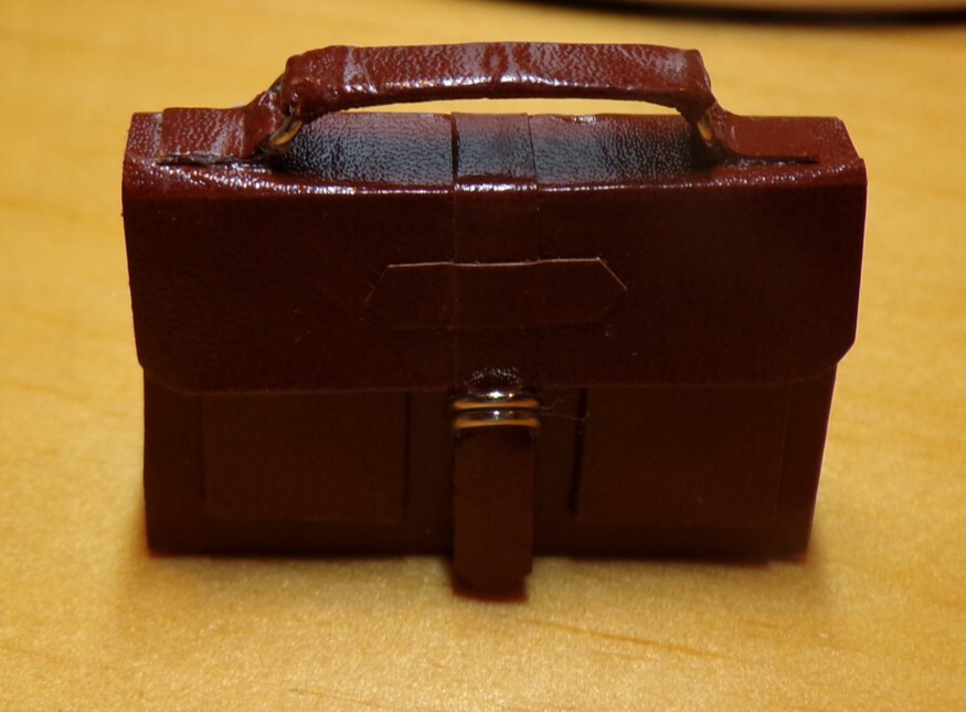 Heidi Ott Dollhouse Miniature Brown Leather Briefcase