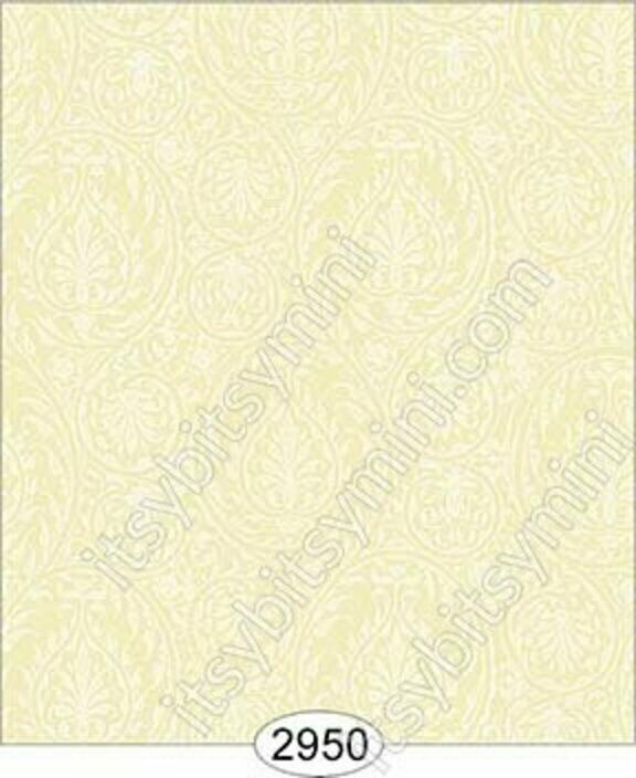 Dollhouse Quarterscale Wallpaper - Birch Damask Yellow