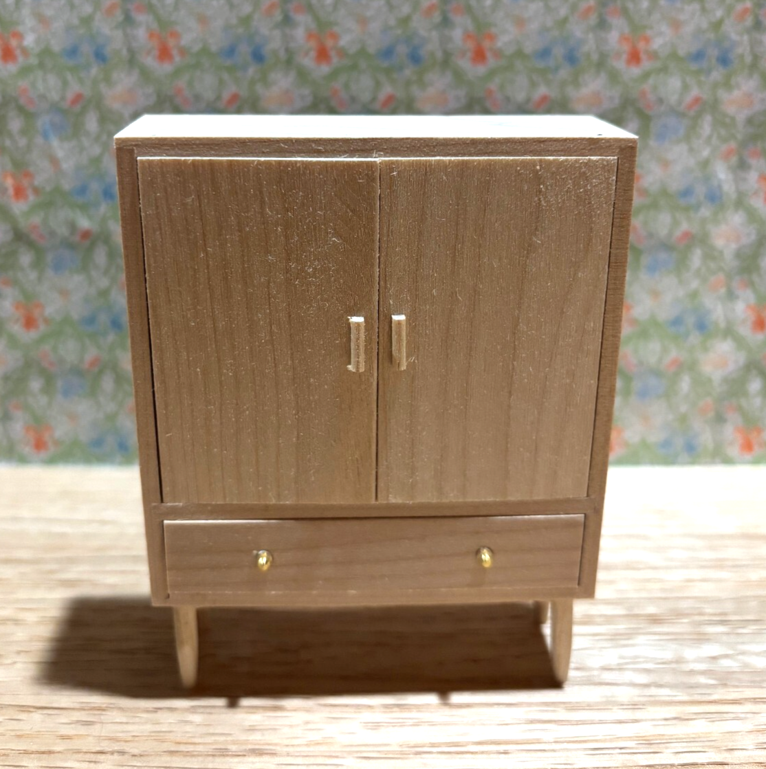 Dollhouse Miniature Retro Revival Wardrobe Cabinet
