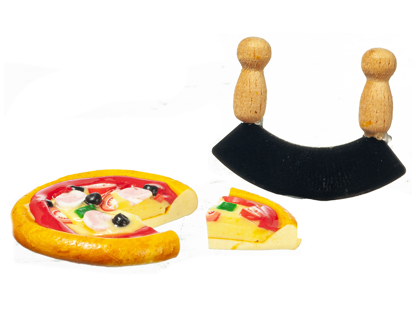 Dollhouse Miniature Pizza with Cutter