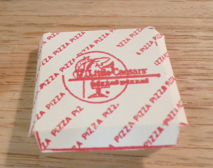 Dollhouse Miniature Pizza in Box - Handcrafted