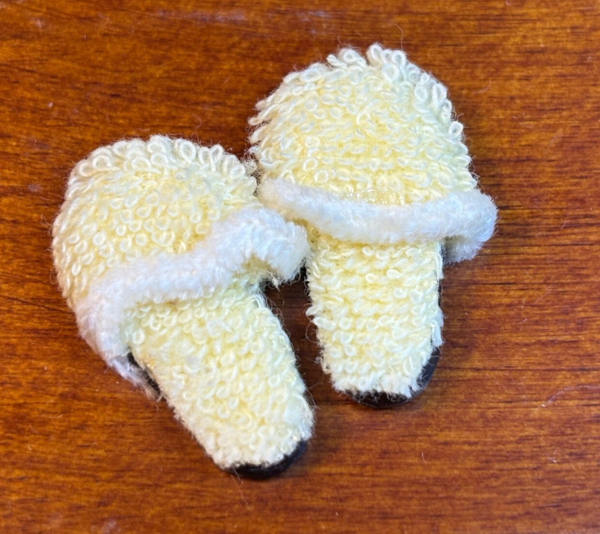 Dollhouse Miniature Lady's Slippers - White and Yellow by Falcon Miniatures