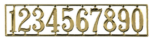 Dollhouse Miniature Brass House Numbers by Houseworks