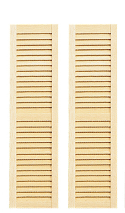 Dollhouse Miniature Medium Louvered Shutters, Pair, by Houseworks