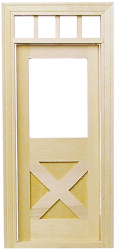 Dollhouse Miniature Crossbuck Exterior Door