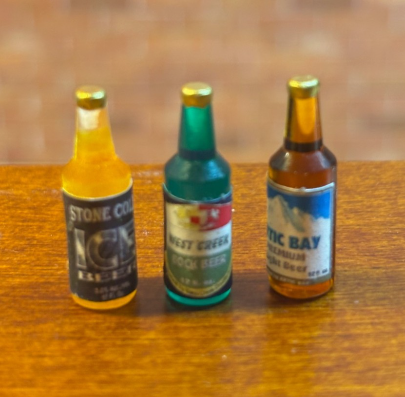 Dollhouse Miniature Beer Set - Stone, Westcreek, Arctic Bay - Handcrafted