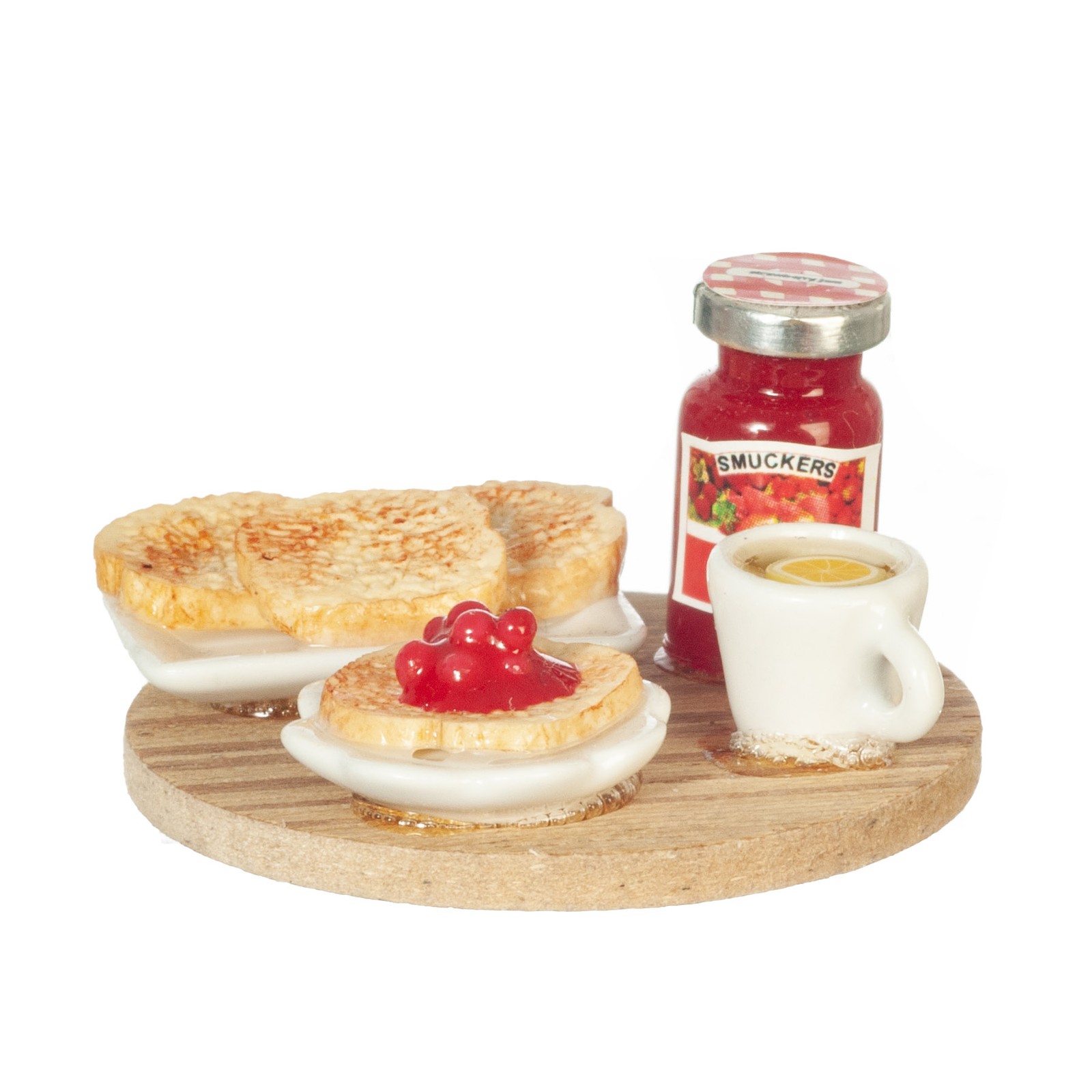 Dollhouse Miniature Toast Set on Board