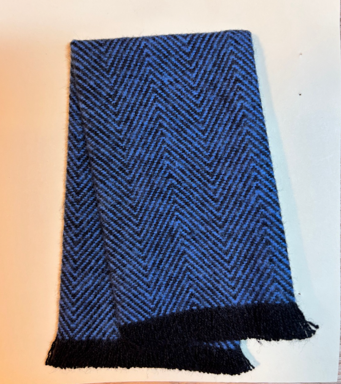 Dollhouse Miniature Cobalt Hinged Throw, Handcrafted