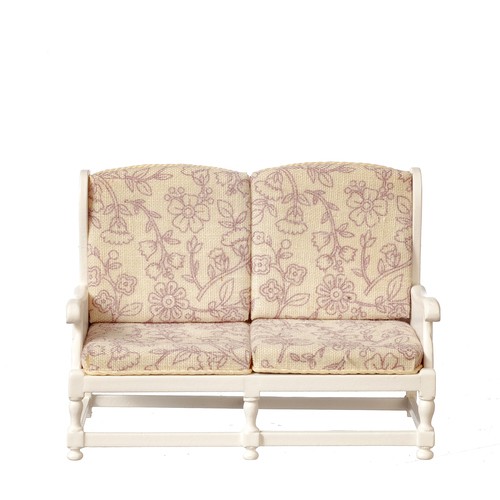 Dollhouse Miniature JBM Vintage Settee in White
