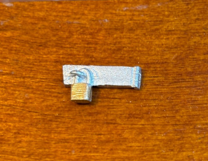 Dollhouse Miniature Modern Padlock with Hasp