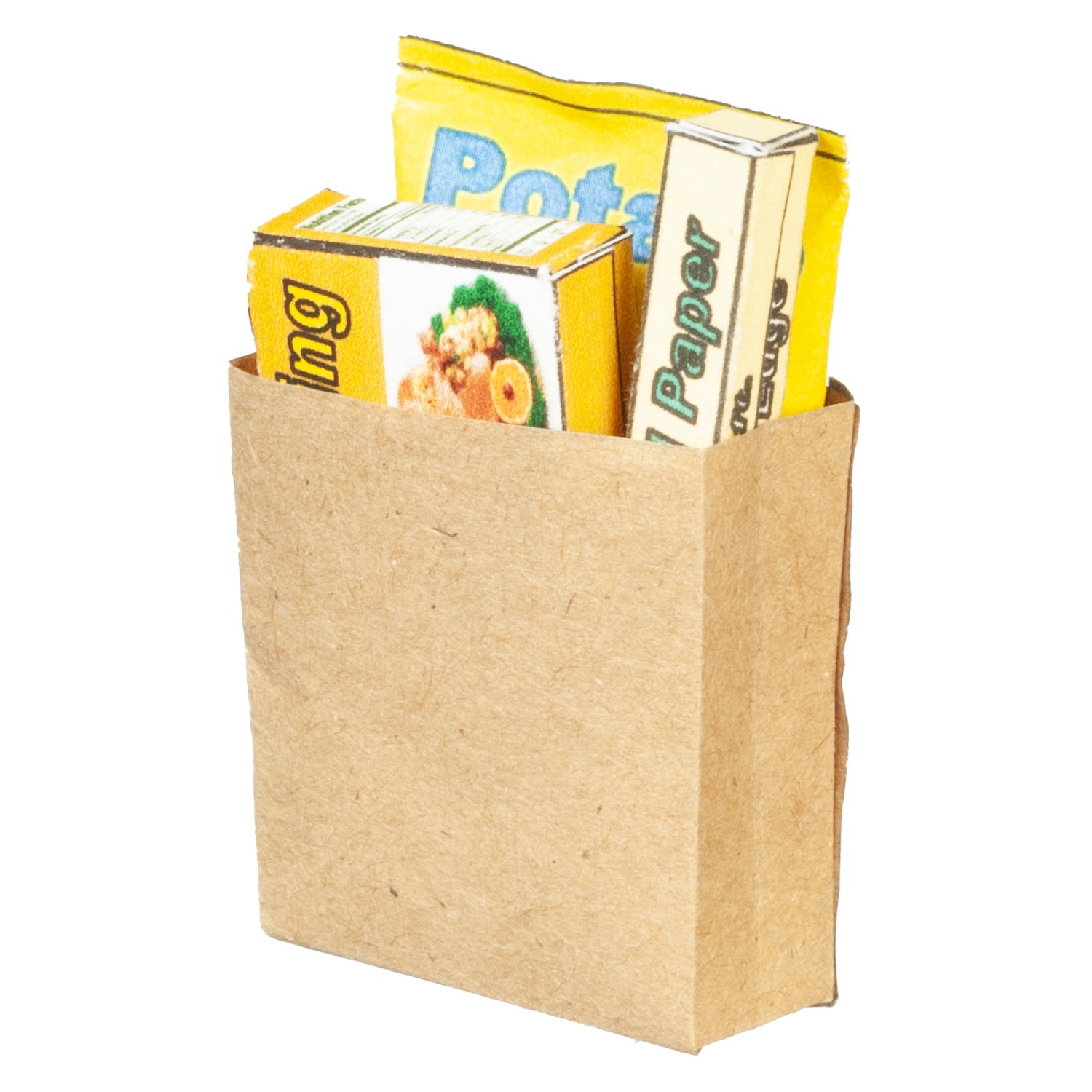Dollhouse Miniature Bag of Groceries