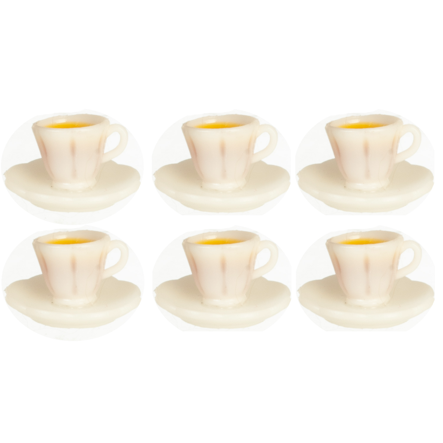 Dollhouse Miniature Coffee Cups Set of 6