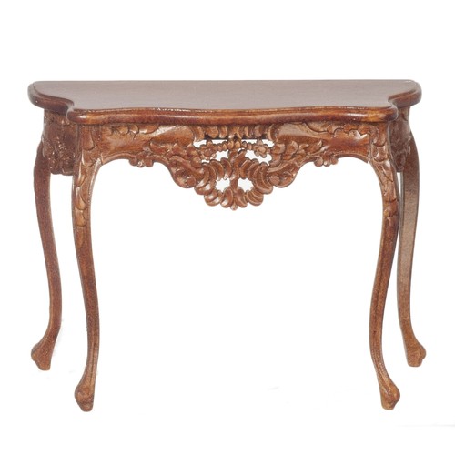 Dollhouse Miniature Victorian Side Table Walnut by JBM