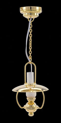 Dollhouse Miniature LED Battery Hanging Oil Light with Wand