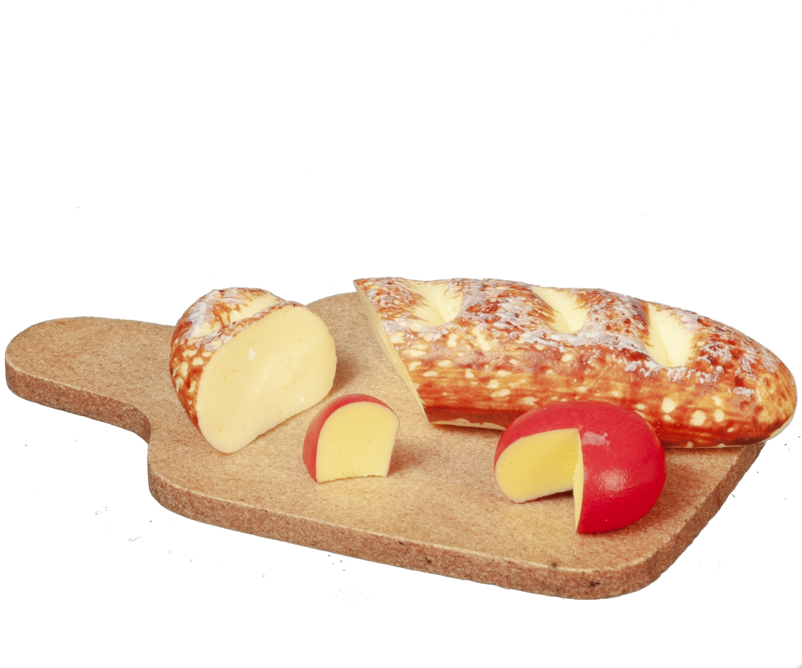 Dollhouse Miniature Bread and Cheese Board